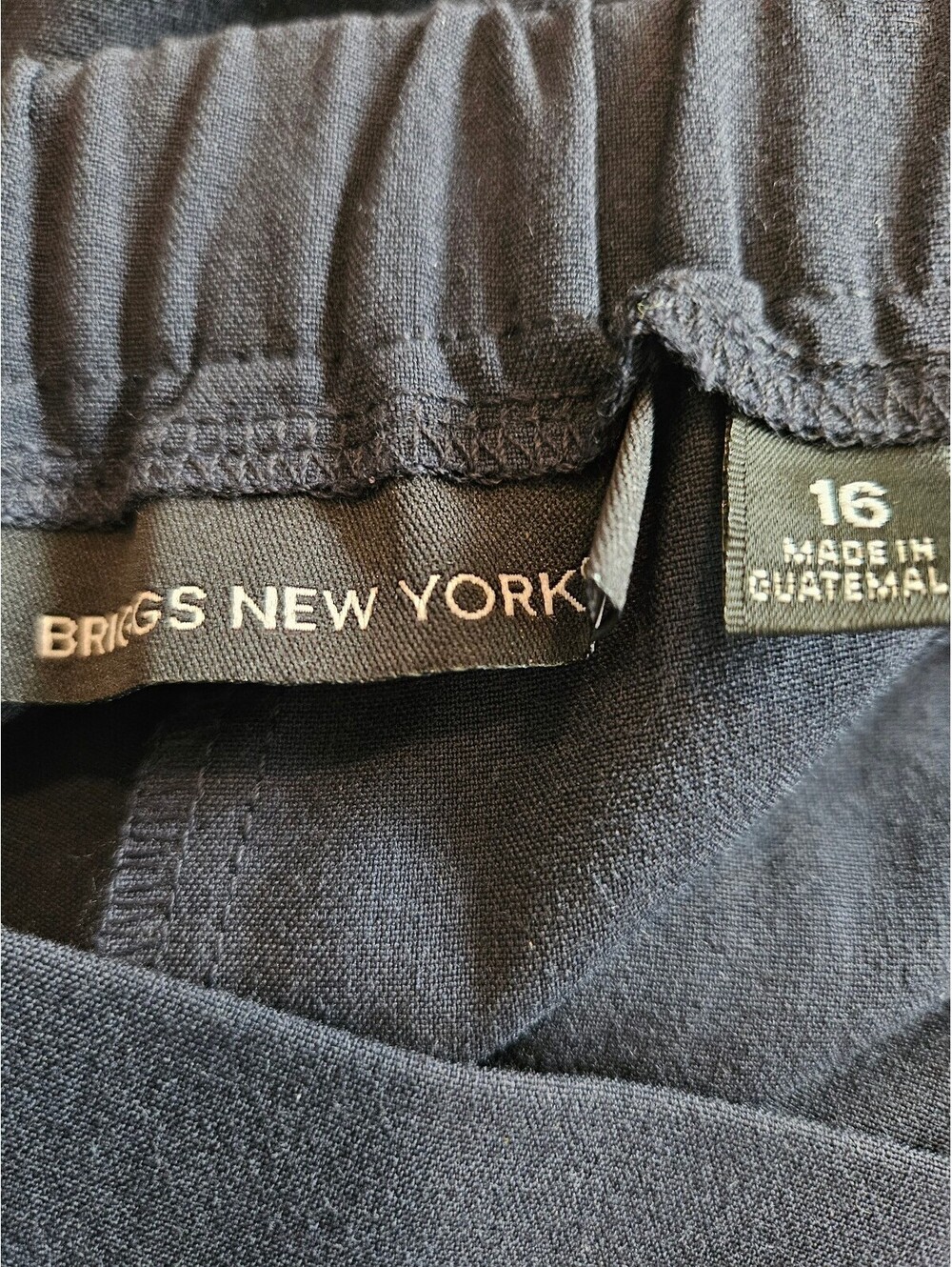 NWT Briggs New York size 16 black pull on straight leg dress pants - Picture 3 of 5